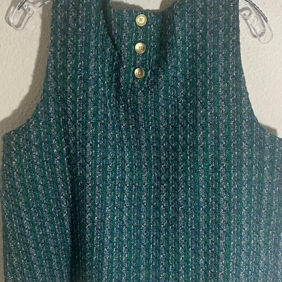 J. Crew Factory women’s fully lined Tweed button-back shell blouse office NWT - Picture 7 of 9